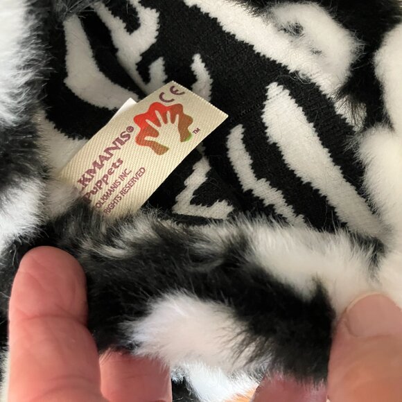 Folkmanis 14” Plush Zebra Head Stage Puppet Hand Puppet - Picture 6 of 7